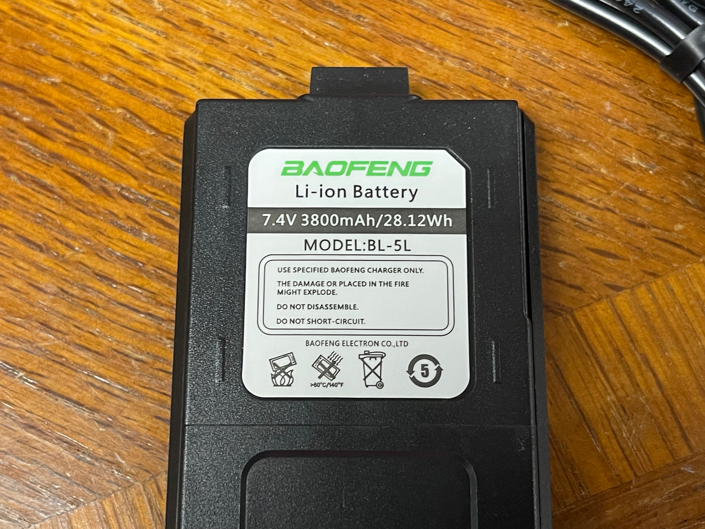 Baofeng UV-5R Extended Battery, USB-C