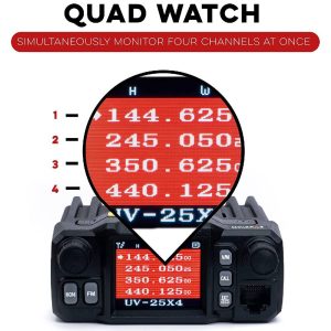 BTECH UV-25X4 (Second Generation) Tri Band 25W Mobile Radio